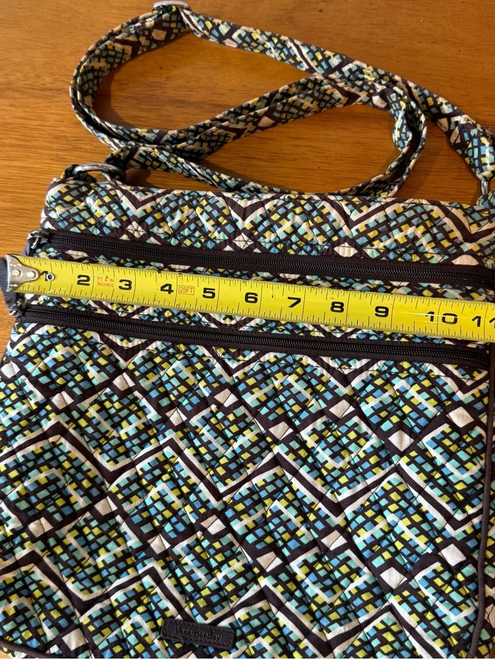 Vera Bradley Rain Forest Triple Zip Hipster Cross Body Purse #15711-G55